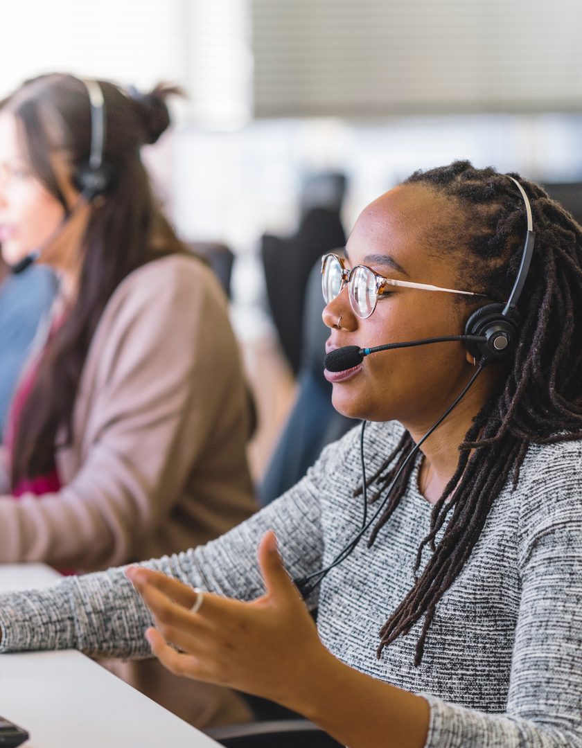 Customer service agents at work